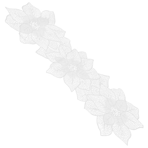 NOLITOY PVC Tischläufer mit Hohlmuster Hitzebeständig und rutschfest Dekoratives Platzset für Esszimmer Wiederverwendbar Silberfarben für Familienfeiern Restaurants und Buffets von NOLITOY