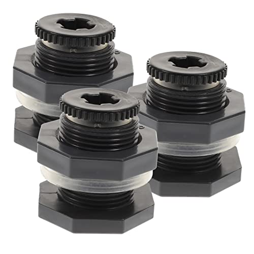 NOLITOY PVC Wasserbehälter Set mit Dichtungsring für Regenfässer Aquarien Teiche Robuste Messingverbindung mit Dichtung für Optimalen Halt von NOLITOY