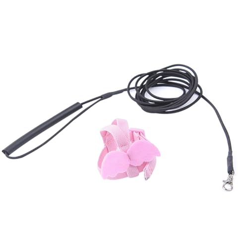 NOLITOY Parrot Flying Harness Brustgeschirr Verstellbar mit Elastischem Flugseil für Papageien und Vögel Outdoor Flugtraining Rosa Engelsflügel Design von NOLITOY