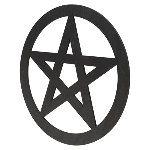 NOLITOY Pentagramm-Dekoration Pentagramm-wanddekoration Aus Holz Pentagramm-Ornament Pentagramm-baumspitze Pentagramm-Wiccan-Ritual-Altar-plattenfliese Hexenwand Heidnisch Pentagon Hölzern von NOLITOY