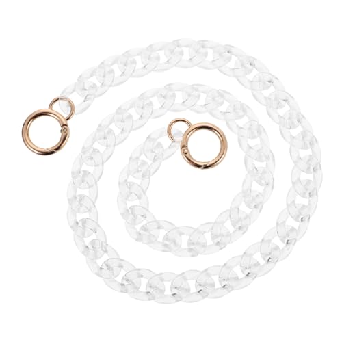 NOLITOY Perlen Handtaschenkette mit Haken Abnehmbare Transparente Acryl Fischgrätkette Vielseitiger Schulter Umhängegurt Strapazierfähiges DIY Taschenzubehör für Damen Taschen von NOLITOY