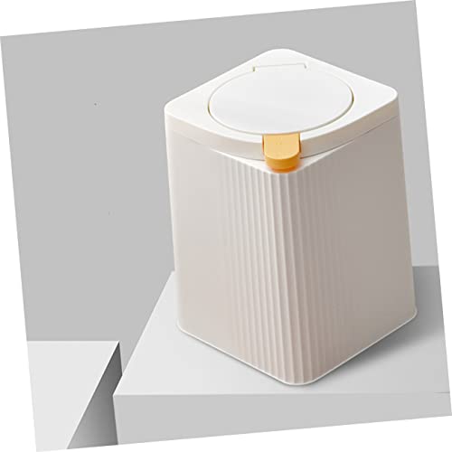 NOLITOY Praktischer Press Mülleimer Weiß Kleiner Desktop Abfalleimer mit Deckel für Schlafzimmer Haushalt Kompakter Papierkorb für Mülltrennung und Abfallentsorgung NOLITOY Praktischer Press Mülleimer Weiß Kleiner Desktop Abfalleimer mit Deckel für Schlafzimmer Haushalt Kompakter Papierkorb für Mülltrennung und Abfallentsorgung von NOLITOY