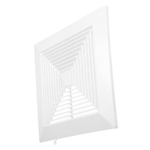 NOLITOY Quadratische Badlüftungsabdeckung mit Federn Weiße Deckenventilator-abdeckung Robuste Einfache Montage Ersatz für Badezimmer Abluftventil Modernes Design von NOLITOY