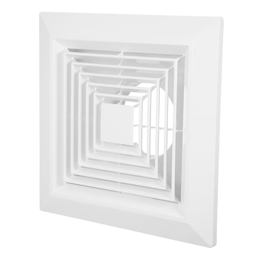 NOLITOY Quadratischer Lüftungsgitter Kunststoff Abdeckung mit Federclip Feuchtigkeitsbeständige Badezimmer Deckenlüftung für Integrierte Decken Optimierte Luftzirkulation für Wohn von NOLITOY