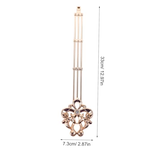 NOLITOY Quartz Pendel Uhr Ersatzteil mit Funkelnden Strasssteinen Goldenes Pendel für Wanduhr DIY Reparatur Präzise Verarbeitung Eleganter Schmuck für Traditionelle Quartz Wanduhren von NOLITOY