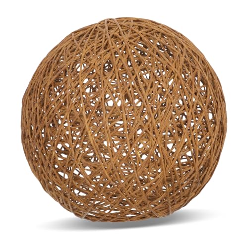 NOLITOY Rattan Lampenschirm Ballform Geflochtene Deckenleuchte Abdeckung Hängelampe Ersatz Lampenschirm Boho Stil Natürliche Leuchte für Tischlampen und Pendelleuchten NOLITOY Rattan Lampenschirm Ballform Geflochtene Deckenleuchte Abdeckung Hängelampe Ersatz Lampenschirm Boho Stil Natürliche Leuchte für Tischlampen und Pendelleuchten von NOLITOY