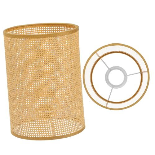 NOLITOY Rattan Lampenschirm Geflochtene Lichtabdeckung für Tisch Stehleuchten Rustikal und Modern Einfache Montage Langlebig Warmes Licht für Hotel und Zuhause von NOLITOY