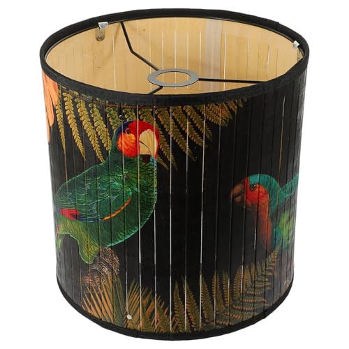 NOLITOY Rattan-Trommel-Lampenschirm-Ersatz-Fass-Lampenschirm-Clip-On-Natürliche Gewebte Zylinder-Lichtabdeckung Für Kronleuchter-Tisch-Schreibtisch-Lampen von NOLITOY