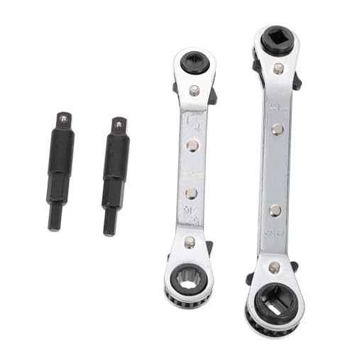 NOLITOY Refrigeration Ratchet Wrench Dual ende Ratschenschlüssel Hochwertiger Langlebiger Kältemittel Reparaturschlüssel für Klimageräte und Kühlsysteme von NOLITOY