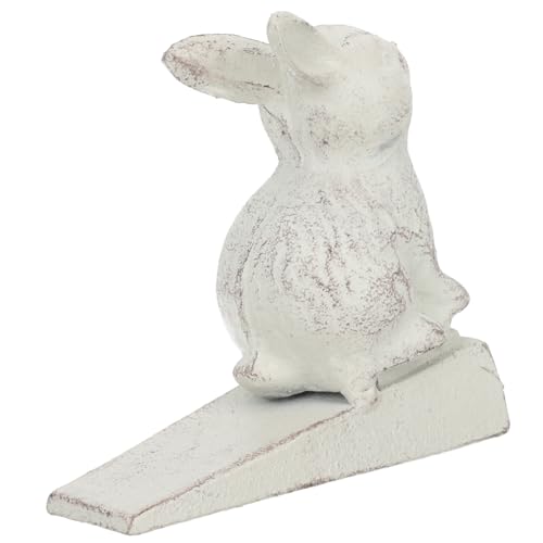 NOLITOY Retro Türstopper aus Gusseisen Anti kollision Schutz Geräuschloser Türkeil mit Niedlichem Hasen design Sicherer Türhalter für Haus und Garten Weiße Vintage Optik NOLITOY Retro Türstopper aus Gusseisen Anti kollision Schutz Geräuschloser Türkeil mit Niedlichem Hasen design Sicherer Türhalter für Haus und Garten Weiße Vintage Optik von NOLITOY