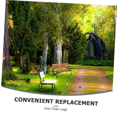 NOLITOY Robuste Eisenmöbelfüße für Gartenbank Outdoor Stuhlbeine Ersatzteile Langlebig Wetterfest Passend für Parkbänke Gartenmöbel Einfache Montage Stabile Sitzmöbelpflege von NOLITOY