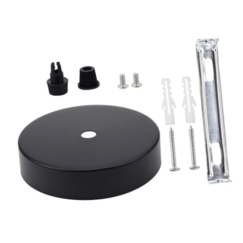 NOLITOY Rundes Deckenbaldachin Schwarzer DIY Lampenabdeckung für Pendelleuchten Einfache Installation Vielseitige Deckenanschluss Abdeckplatte von NOLITOY