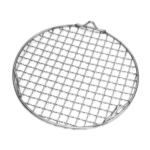 NOLITOY Rundes Edelstahl BBQ grillnetz Antihaftbeschichtet Vielseitiges Grillzubehör für Gasgrill und Leichtes Tragbares Grilling Tool für Sicheres BBQ erlebnis im Freien von NOLITOY