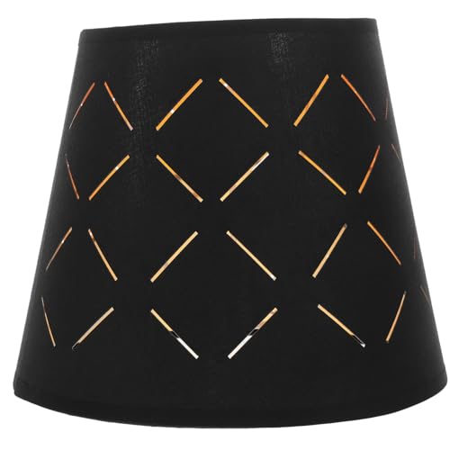 NOLITOY Schlichter Schwarzer Lampenschirm Außen Goldfarbener Innenbereich Ersatz für Tisch Stehlampen Langlebig Leicht Einfache Montage für Wohnzimmer und Schlafzimmer von NOLITOY