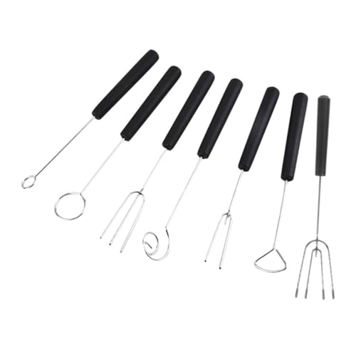 NOLITOY Schokoladen -Dip -Gabel -Set Schokoladen-Fondue-Kit Dipgabeln für die Schokoladenherstellung Fonduegabel Cookie-Dipper Fondue-Hersteller Tauchgabel Vier Gabeln Silber von NOLITOY