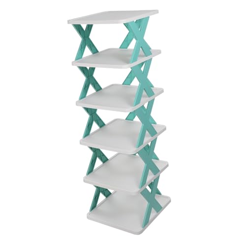 NOLITOY Schuhregal X Form Platzsparend Stabil Hoher Traglast Einfach Montierbar für Eckbereich Schlafzimmer Schuhaufbewahrung Organizer Schmal Modern Stilvoll von NOLITOY