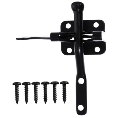 NOLITOY Schwerer Schiebetür Riegel aus Metall mit Schwerkraftverriegelung Robustes Tor Schloss für Metall Holzzaun Wetterfestes Gartentor Schloss Einfache Montage für Haustiere und Garten von NOLITOY