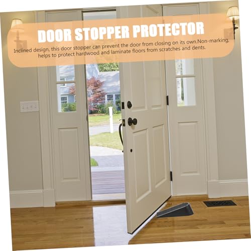 NOLITOY Schwerer Türkeil aus Rutschfestem Gummi Robuster Türstopper zum Schutz von Böden Geräuschloser Türhalter für Zuhause Büroeinsatz Geeignet Vielseitig Fliesen Teppich Holz und Beton von NOLITOY