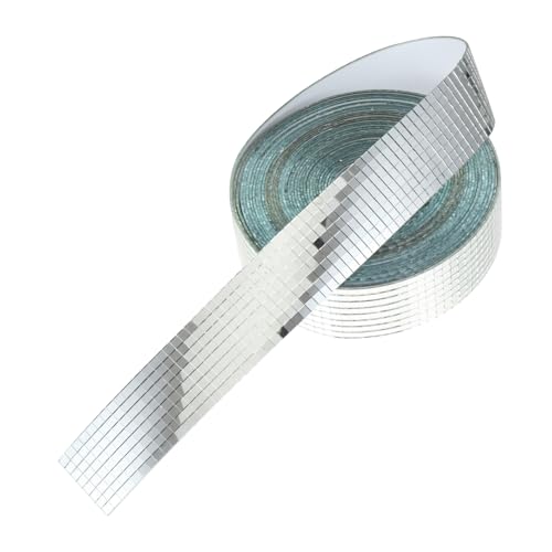 NOLITOY Selbstklebende Quadratische Glasmosaik spiegelfliesen Wandaufkleber für DIY Wanddekoration Vielseitig für Glatte Oberflächen in Küche Bad Büro und Wohnraum von NOLITOY