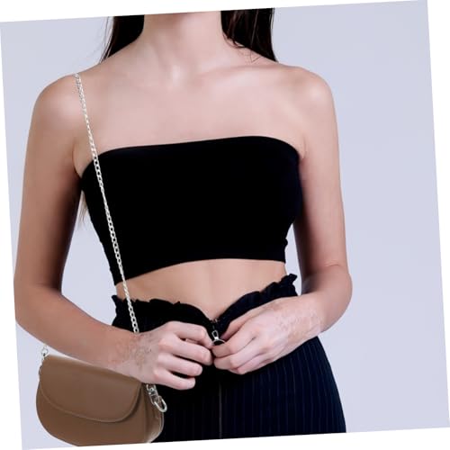 NOLITOY Silberne Taschenkette Langer Tragegurt mit Türverschluss Abnehmbarer Crossbody Schultergurt Ersatzriemen für Handtaschen und Umhängetaschen Modisches Kettenzubehör von NOLITOY