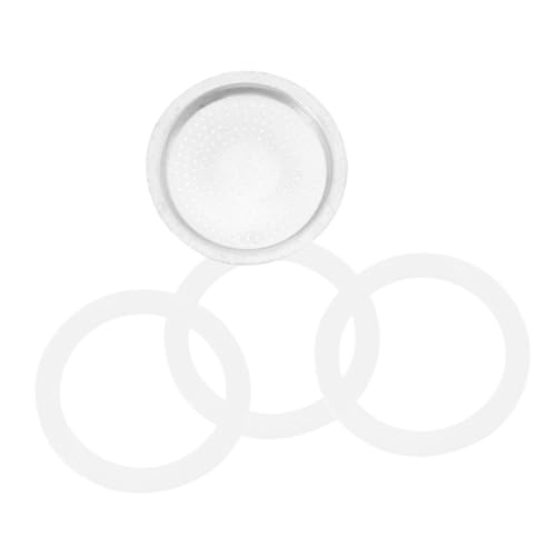 NOLITOY Silikon Dichtung und Aluminiumfilter für Mokkakanne Langlebige Kaffeezubehör Ersatzteile Flexible Kaffeekannen Dichtung für Leckagefreies Brühen Geeignet für Zuhause NOLITOY Silikon Dichtung und Aluminiumfilter für Mokkakanne Langlebige Kaffeezubehör Ersatzteile Flexible Kaffeekannen Dichtung für Leckagefreies Brühen Geeignet für Zuhause von NOLITOY