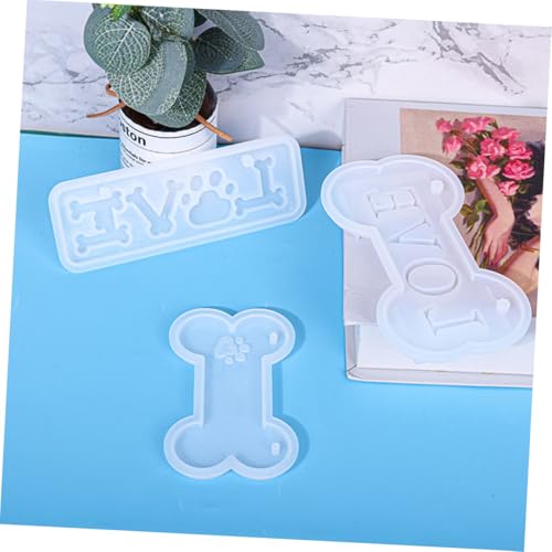 NOLITOY Silikonform Hundeknochen Buchstaben DIY Epoxidharz Gießform für Handgemachte Kerzen Ornamente Hohe Detailtreue Flexibel Langlebig für Kreative Bastelprojekte von NOLITOY
