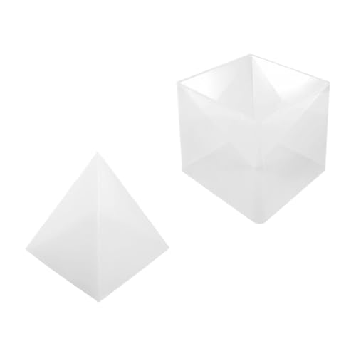 NOLITOY Silikonform Pyramidengießform DIY Epoxidharz Harz Basteln Pyramide mit Sockel für Wohnkultur Tischdekoration Wiederverwendbar Reißfest Leicht zu Entformen von NOLITOY