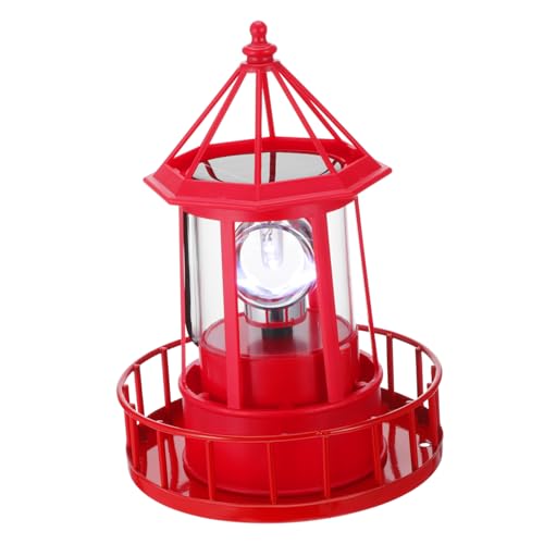 NOLITOY Solarbetriebener Drehbarer Gartenleuchtturm Wasserdichte LED Dekorationslampe für Außenbereich als Garten und Patio Dekoration Einzigartiges Design für Effektvolle Beleuchtung von NOLITOY