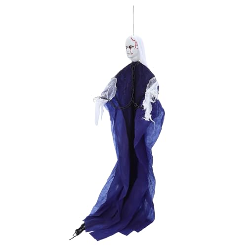 NOLITOY Soundaktivierter Halloween-deko Geist mit Led-augen Outdoor Hängender Blutgesichtiger Skelettgeist für Gruselige Party Garten-dekoration NOLITOY Soundaktivierter Halloween-deko Geist mit Led-augen Outdoor Hängender Blutgesichtiger Skelettgeist für Gruselige Party Garten-dekoration von NOLITOY