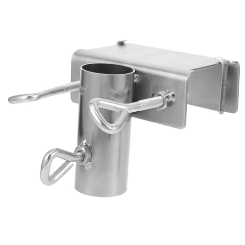 NOLITOY Stabiler Sonnenschirmhalter aus Eisen mit Gummipuffer Verstellbarer Camping Parasol Stand Windfester Sommersonnenschirm Bodenhalter für Strand Garten und Marktstände von NOLITOY