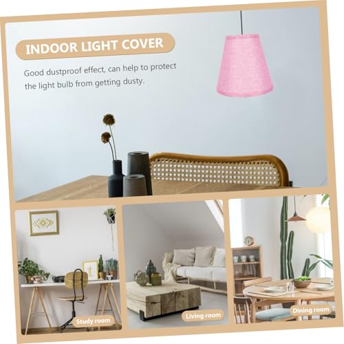 NOLITOY Stoff Lampenschirm Rosa Tischlampe Lampenabdeckung Staubschutz Elegantes Design Für Wohnzimmer Schlafzimmer Hotel von NOLITOY