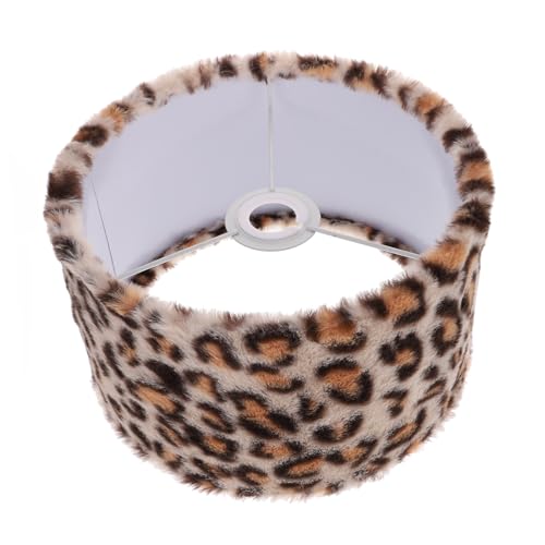 NOLITOY Tiermuster Lampenschirm Sockel Tischlampe Lampenabdeckung Schutz Polyester Eisen Leopardmuster für Wohnzimmer Schlafzimmer Hotel Büro von NOLITOY