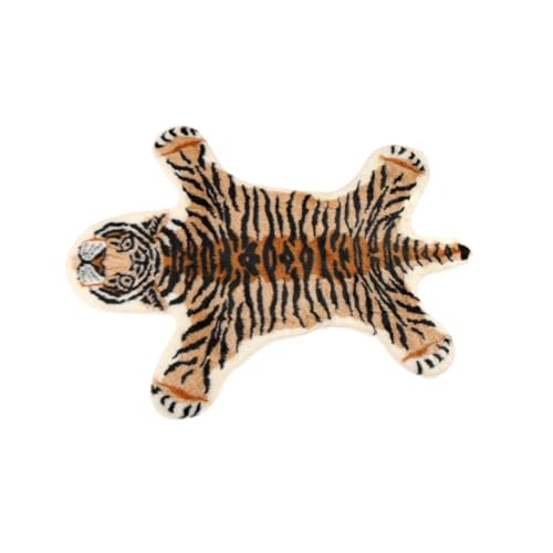 NOLITOY Tiger Muster Bodenmatte rutschfeste Bequeme Bodenkissen für Wohnräume Dekorative Tiger fußmatte mit Weicher Oberfläche und Langlebigem Material als Haustürmatte und von NOLITOY