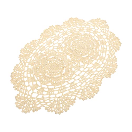 NOLITOY Tischset Aus Baumwolle Gehäkelte Spitze Kleine Tischdecke Tischset-dekor Bastel-tischset Für Zuhause Party Küche Esszimmer Langlebiges Baumwollmaterial von NOLITOY