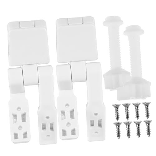 NOLITOY Toilettensitz Befestigung Abs Ersatzscharnier mit Schrauben und Muttern Leichtes Sicheres Wc Sitz Zubehör für Toiletten Einfache Reparatur und Stabile Montage von NOLITOY