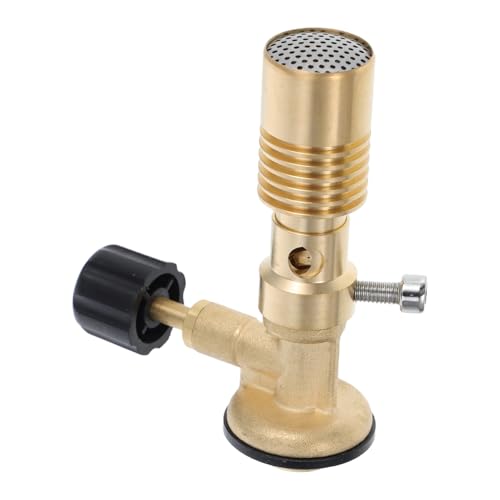 NOLITOY Tragbarer Bunsenbrenner aus Messing mit Einstellbarer Flammen Gaszufuhr Leichtes Heizgerät für Labor Unterricht und Heimgebrauch mit Dichteinstellring für Präzise von NOLITOY