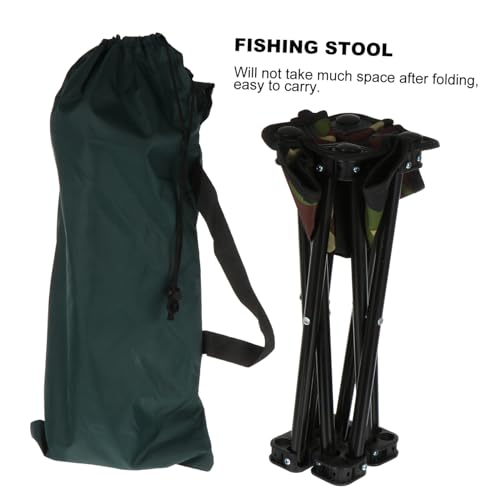 NOLITOY Tragbarer Campinghocker Faltbar aus Strapazierfähigem Oxford Stahl Leichter Klappstuhl für Angeln Garten und Outdoor Kompakter Sitzhocker mit Praktischem Transportmaß von NOLITOY