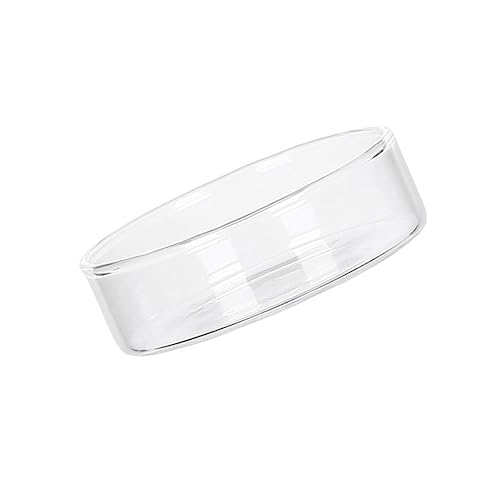 NOLITOY Transparente Mini Glasplatte Dessertteller Servierplatte aus Sicherem Glas für Snacks und Süßigkeiten Eleganter Snack und Obstteller für Stilvolles Servieren Zuhause von NOLITOY