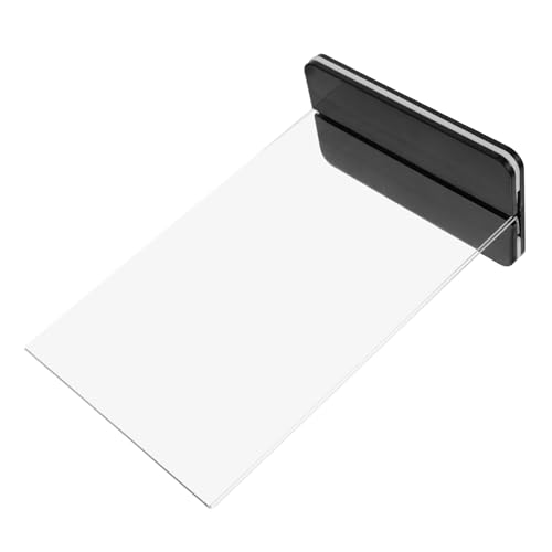NOLITOY Transparenter Acryl Aufsteller mit Schwarzem Boden Doppelseitiger Preisschildhalter Klarer Menühalter für Restaurant Supermarkt Vielseitiger Displayschilderständer von NOLITOY