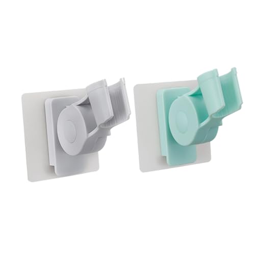 NOLITOY Verstellbarer Selbstklebender Duschkopfhalter ohne Bohren Wandmontage Sprinkler Rack aus Robustem Abs Grauer Badezimmerhalter für Handbrause Einfache Installation Sicher und von NOLITOY