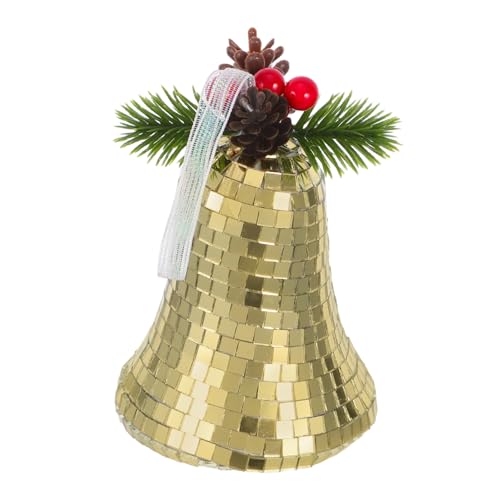 NOLITOY Vintage Glasglocke Hängende Dekoration für Weihnachtsbaum und Festliche Anlässe Retro für Feiertagsfeiern und Jahre Themenpartys von NOLITOY