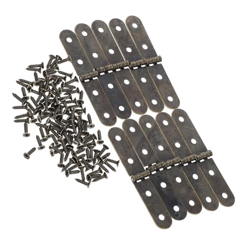 NOLITOY Vintage Metall scharniere Kleine Flache Möbelbeschläge für Schmuckkästen Puppenhäuser Einfache Montage Sanfte Öffnung Vielseitig für Holzprojekte von NOLITOY