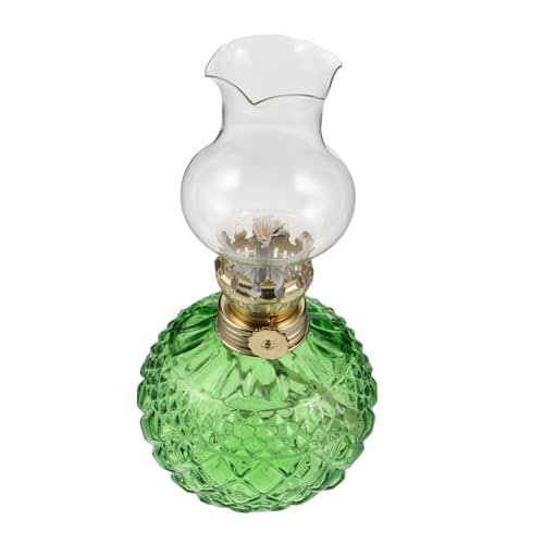 NOLITOY Vintage Petroleumlampe Aus Glas Retro Öl Lampe Mit Verstellbarem Docht Für Notfall Beleuchtung Im Wohnzimmer Schlafzimmer Als Wohn Dekoration von NOLITOY