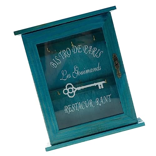 NOLITOY Wandmontierter Schlüsselkasten aus Holz Vintage Aufbewahrungsbox für Schlüssel Stabiles Design Rustikale Hausdekoration Kompakte Schlüsselaufbewahrung für Eingangsbereich Blau NOLITOY Wandmontierter Schlüsselkasten aus Holz Vintage Aufbewahrungsbox für Schlüssel Stabiles Design Rustikale Hausdekoration Kompakte Schlüsselaufbewahrung für Eingangsbereich Blau von NOLITOY