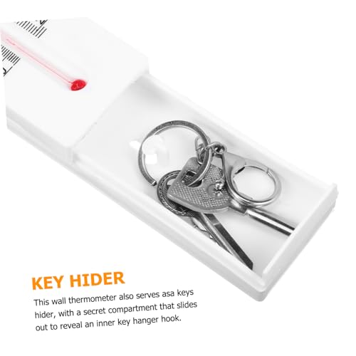 NOLITOY Wandthermometer mit Schlüsselversteck Einfach zu Montierendes Hängendes Raumthermometer Vertikal mit Dualer Celsius Fahrenheit anzeige Verstecktem Schlüsselhalter Präziser NOLITOY Wandthermometer mit Schlüsselversteck Einfach zu Montierendes Hängendes Raumthermometer Vertikal mit Dualer Celsius Fahrenheit anzeige Verstecktem Schlüsselhalter Präziser von NOLITOY