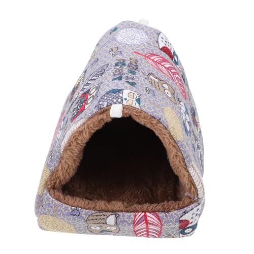 NOLITOY Warmes Schlafnest für Kleine Haustiere Weiches Chinchilla Kuschelbett Komfortables Kleintier Schlafsofa für Hamster Rennmäuse Igel Meerschweinchen Pflegeleicht und Gemütlich von NOLITOY