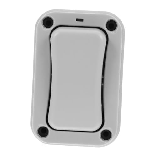 NOLITOY Wasserdichter Lichtschalter Außen mit Integriertem Licht Robuster Aufputz Montageschalter für Türklingel und Gartenbeleuchtung Wetterfest Langlebig Dunkelgrau von NOLITOY