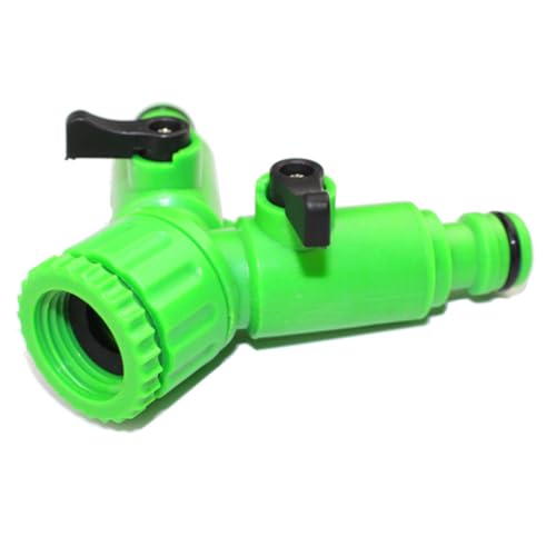 NOLITOY Wasserhahn Verteiler Y Adapter mit Kugelventil aus Langlebigem Abs Dichtender Innenring Auslaufsicher Einfache Wandmontage für Gartenschlauch Anschluss und Verteilung von NOLITOY
