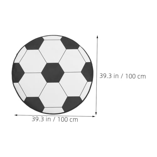NOLITOY Weicher Fußball Teppich Rund Polyester Kinderzimmerteppich mit Cartoon Design rutschfest und Komfortabel als Spielteppich für Jungen Mädchen Schlafzimmer Wohnzimmer NOLITOY Weicher Fußball Teppich Rund Polyester Kinderzimmerteppich mit Cartoon Design rutschfest und Komfortabel als Spielteppich für Jungen Mädchen Schlafzimmer Wohnzimmer von NOLITOY