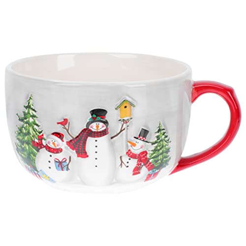 NOLITOY 1stk Tasse Kaffee-milchbecher Aus Keramik Weihnachten Geschirr Schneemannbecher Aus Keramik Weihnachtsservierbecher Keramikbecher Mit Deckellöffel Teller Konzentrieren Fräulein von NOLITOY